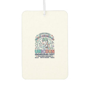 Unicorn Engineering Dept Bold Typography T-Shirt D Car Air Freshener