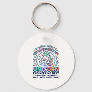 Unicorn Engineering Dept Bold Typography T-Shirt D Key Ring