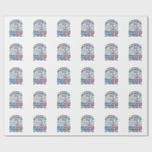 Unicorn Engineering Dept Bold Typography T-Shirt D Wrapping Paper