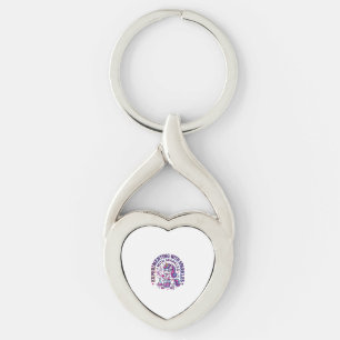 Unicorn Experimenting with Sparkles Commercial Cut Key Ring