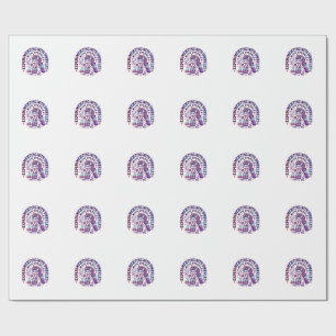 Unicorn Experimenting with Sparkles Commercial Cut Wrapping Paper