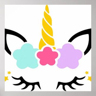 Unicorn eye lashes  poster