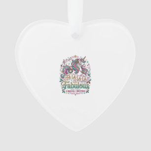 Unicorn Fa La La La Fabulous White Background Cute Ornament