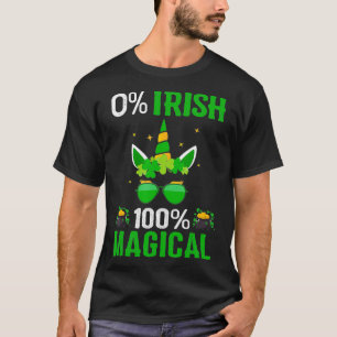 Unicorn Face 0 Irish 100 Magical Unicorn St T-Shirt