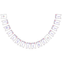 Unicorn Face Birthday Banner Personalised