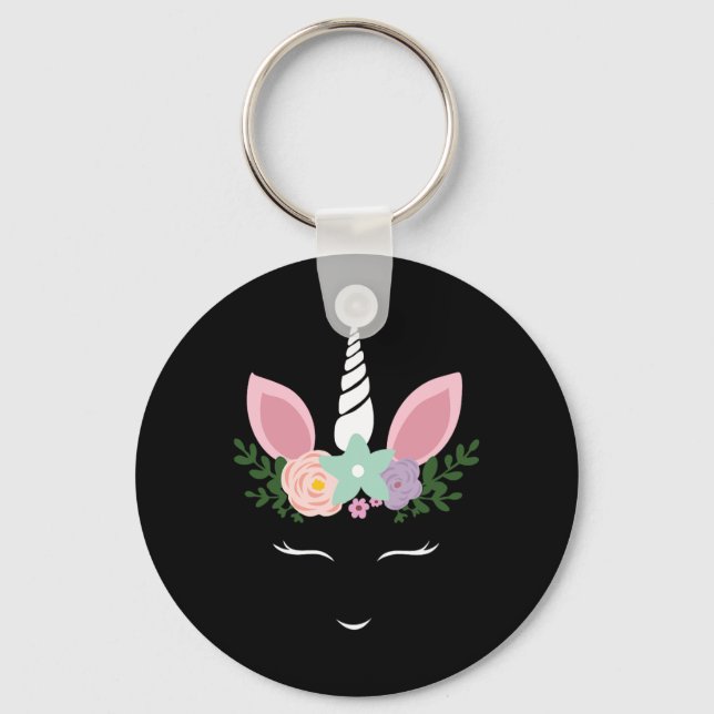 Unicorn Face Eyelashes Halloween Costume With Flow Key Ring (Front)