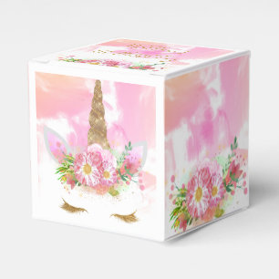 Unicorn Face Favour Bag Box