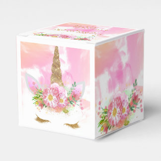 Unicorn Face Favour Bag Box