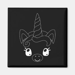 Unicorn Face Halloween Costume Kid Unicorn Cute Ey Magnet