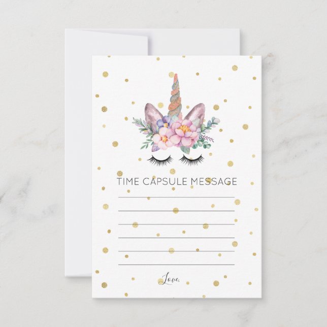 Unicorn Face | Time Capsule Message (Front)