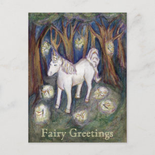 Unicorn Fairy Greeting Customised Postcards