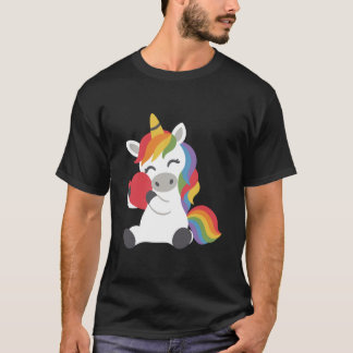 Unicorn Fairytale Heart Gift Idea Illustration T-Shirt