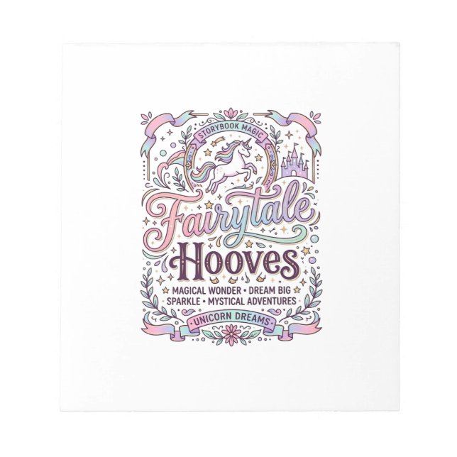 Unicorn Fairytale Hooves Original Merch Design_1 Notepad (Front)