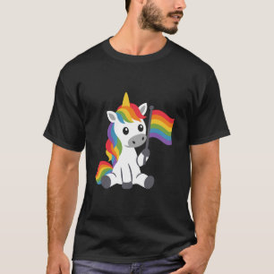 Unicorn Fairytale Rainbow Illustration T-Shirt