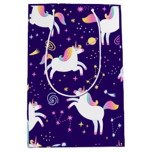 Unicorn Fan Club pattern Medium Gift Bag