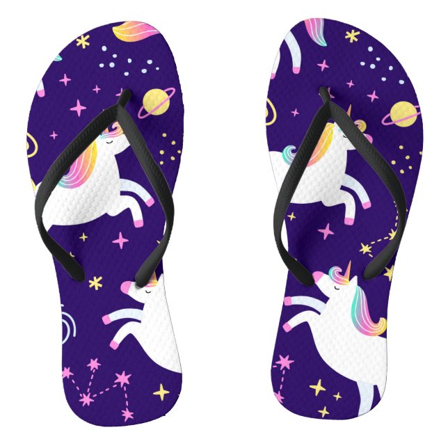 Unicorn Fan Club pattern Wrapping Paper  Jandals (Footbed)