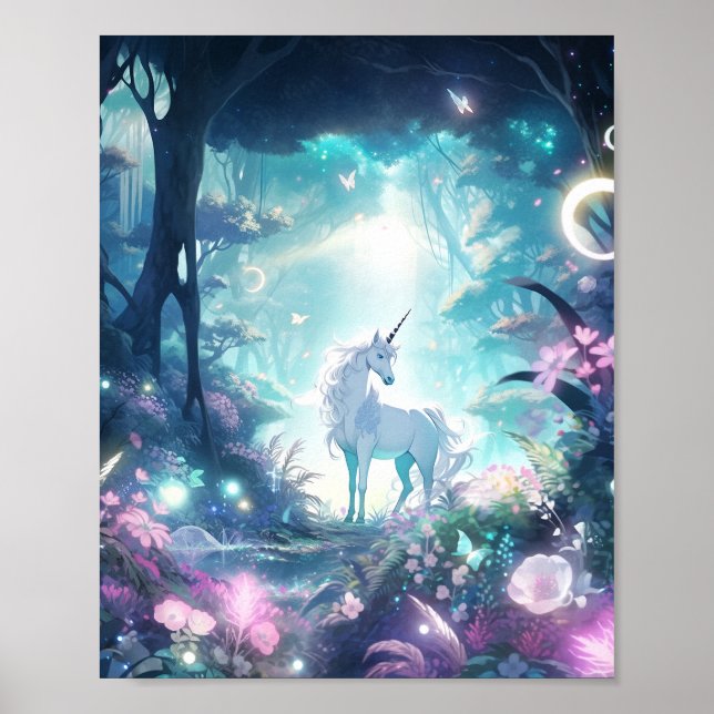 Unicorn Fantasy Art Poster (Front)