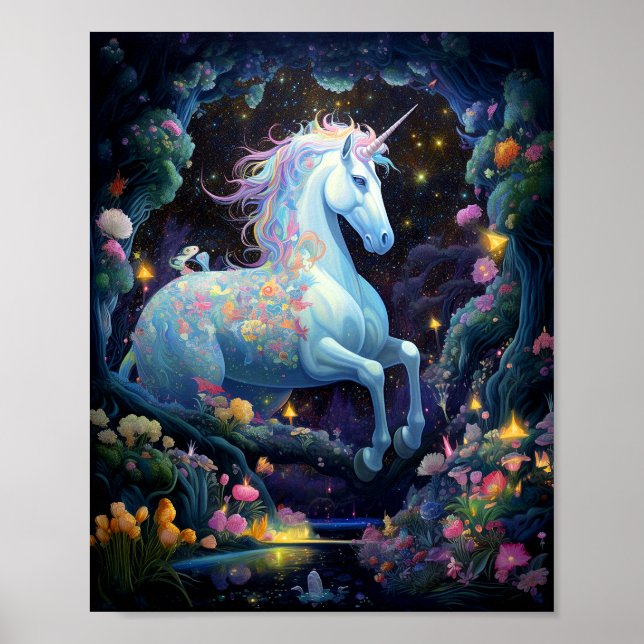 Unicorn Fantasy Art Poster (Front)