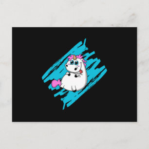 Unicorn Fantasy Cute Animals Funny Rainbow Gift Postcard