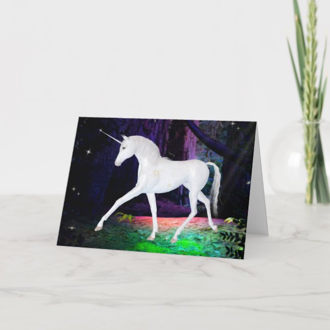 Unicorn Fantasy Greeting Card (Front)