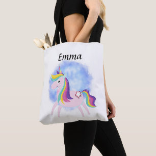 unicorn fantasy magical world tote bag
