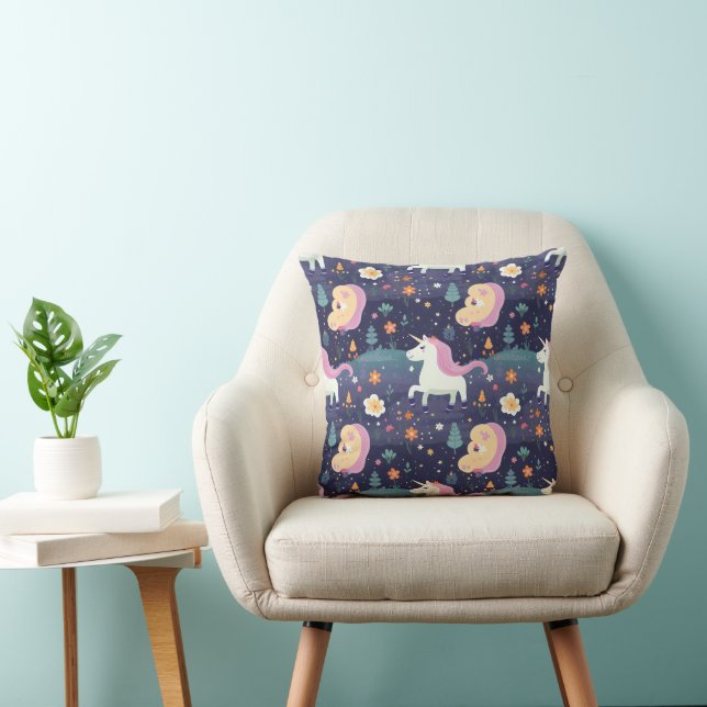 Unicorn Fantasy Pattern Cushion (Chair)