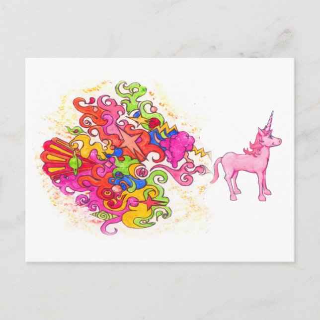 Unicorn Fart Postcard (Front)