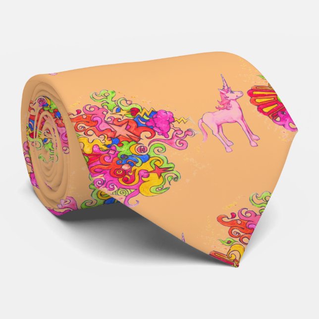 Unicorn Fart Tie (Rolled)