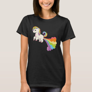 unicorn farting rainbow unicorn cute T-Shirt