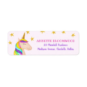 Unicorn Faux Gold Glitter Stars   Birthday