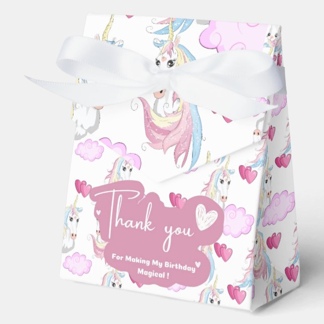 Unicorn Favour Box (Front)