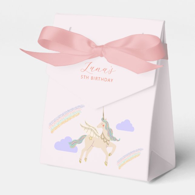 Unicorn Favour Box (Front Side)