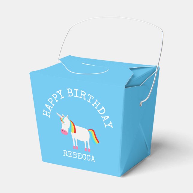Unicorn Favour Box (Front Side)