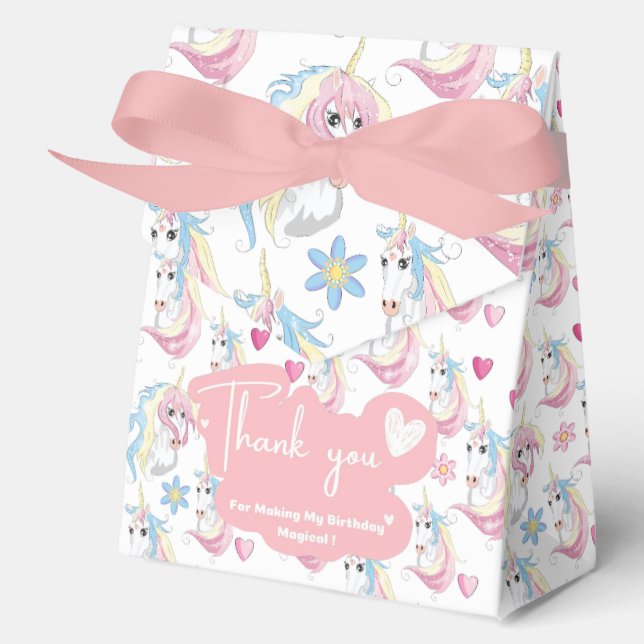 Unicorn Favour Box (Front)