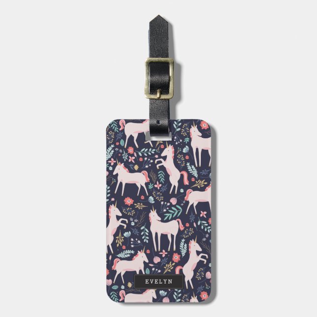 Unicorn Fields Luggage Tag (Front Vertical)