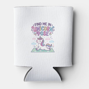 Unicorn Find Me in Unicorn Pose Print Ready POD Ar Can Cooler