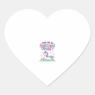 Unicorn Find Me in Unicorn Pose Print Ready POD Ar Heart Sticker