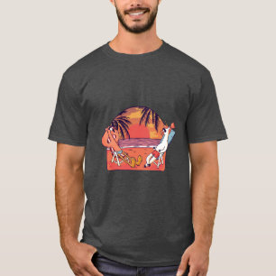 Unicorn Flamingo Beach T-Shirt