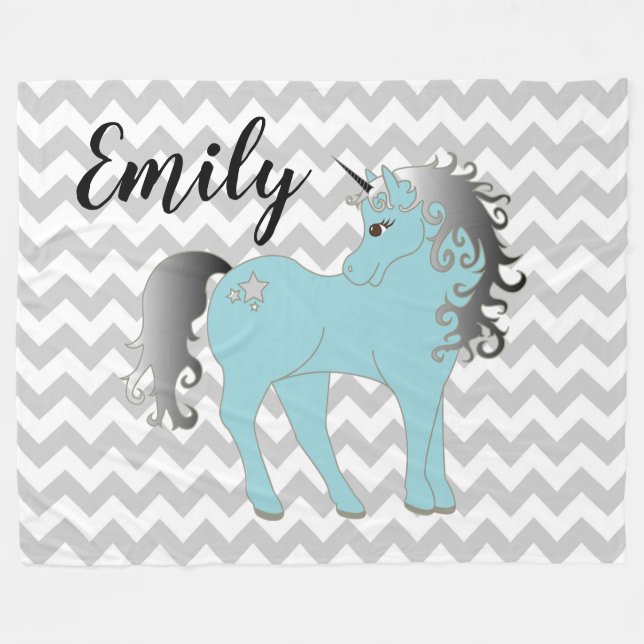 Unicorn Fleece Blanket (Front (Horizontal))
