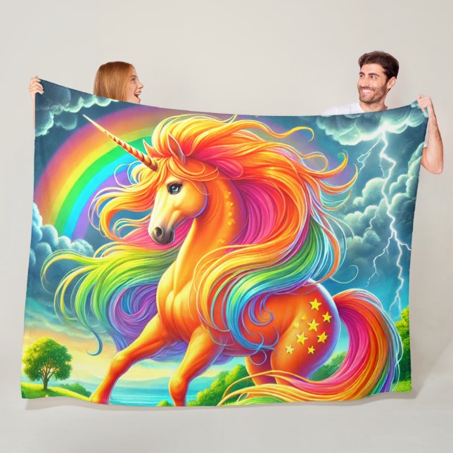 Unicorn Fleece Blanket (In Situ)
