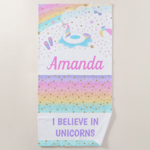 Unicorn Float Beach Towel
