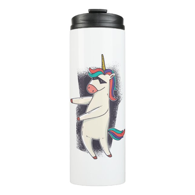 Unicorn Floss Dance Thermal Tumbler (Front)