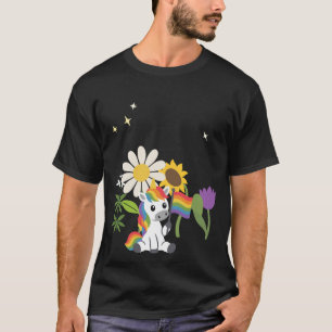 Unicorn Flowers Kids Imaginative Tulip T-Shirt