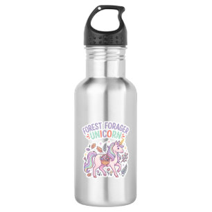 Unicorn Forest Forager Unicorn Graphic Design Whit 532 Ml Water Bottle