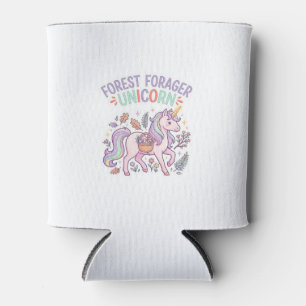 Unicorn Forest Forager Unicorn Graphic Design Whit Can Cooler