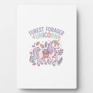 Unicorn Forest Forager Unicorn Graphic Design Whit Plaque