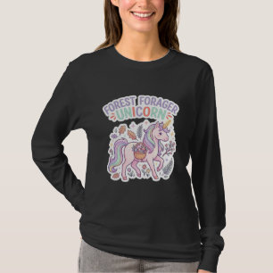 Unicorn Forest Forager Unicorn Graphic Design Whit T-Shirt