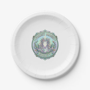 Unicorn Forest Magic Society Graphic Design White Paper Plate