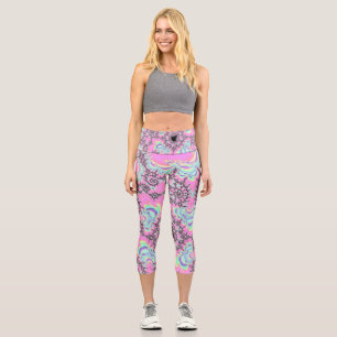 Unicorn Fractal Capri Leggings