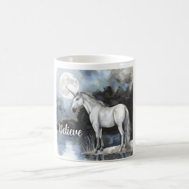 Unicorn Full Moon Believe Coffee Mug (Center)